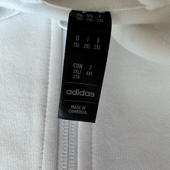 Adidas White Real Madrid Hoodie Unisex XXL - Picture 9 of 10